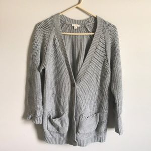 Chunky knit gray cardigan